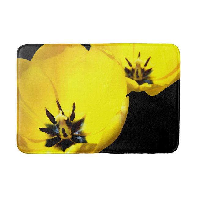 Yellow Tulip Bath Mat Badematte (Vorderseite)