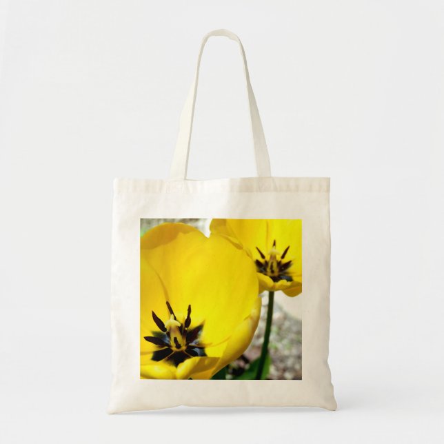 Yellow Tulip Budget Tote Bag Tragetasche (Vorne)