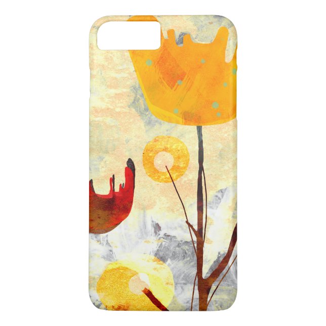 Yellow Tulip Wasserfarben Kunst Case-Mate iPhone Hülle (Rückseite)