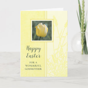 Yellow Tulips Happy Oaster Godmutter Feiertagskarte