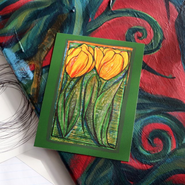 Yellow tulips postkarte (Von Creator hochgeladen)