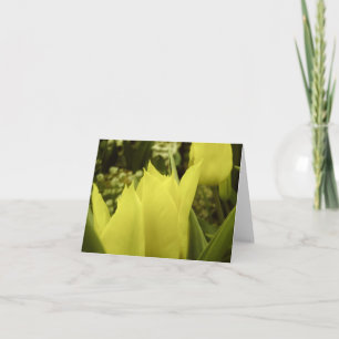 Yellow Tulips Springtime Note Card Dankeskarte