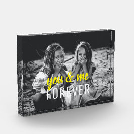 Yellow Typografy Bestfriends Monochrome Fotoblock