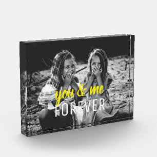 Yellow Typografy Bestfriends Monochrome Fotoblock