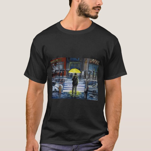 Yellow umbrella part family girl T-Shirt (Vorderseite)