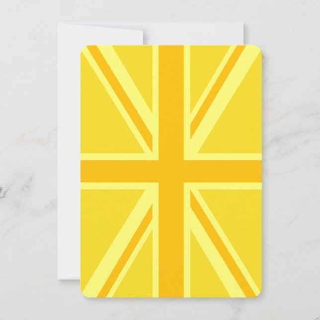 Yellow Union Jack Britische Flagge Hintergrund (Vorderseite)