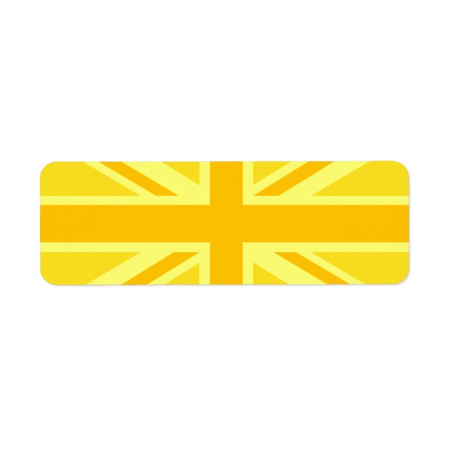 Yellow Union Jack Britische Flagge Hintergrund (Vorne)