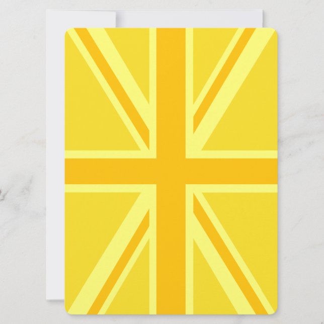 Yellow Union Jack Britische Flagge Hintergrund (Vorderseite)