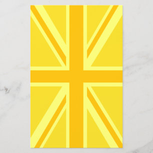 Yellow Union Jack Britische Flagge Hintergrund Flyer