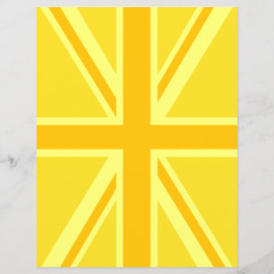 Yellow Union Jack Britische Flagge Hintergrund Flyer