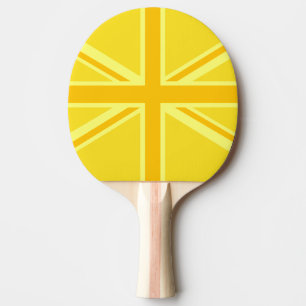 Yellow Union Jack Britische Flagge Hintergrund Tischtennis Schläger
