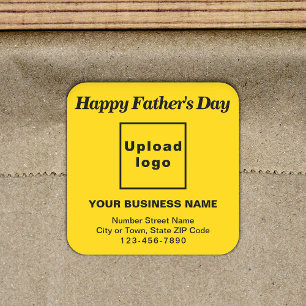 Yellow Vatertag Business Square Sticker