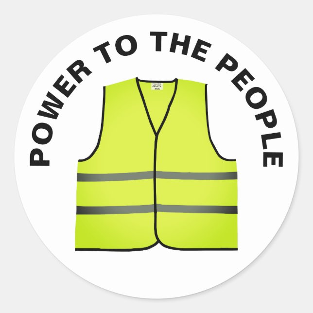 Yellow vest protest sticker (Vorderseite)