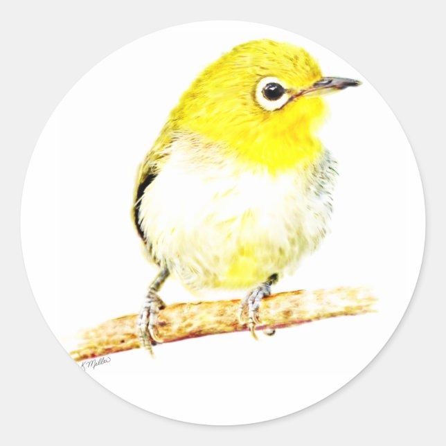 Yellow Viero Runder Aufkleber (Vorderseite)