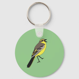 Yellow Wagtail Wild Bird Portrait Schlüsselanhänger