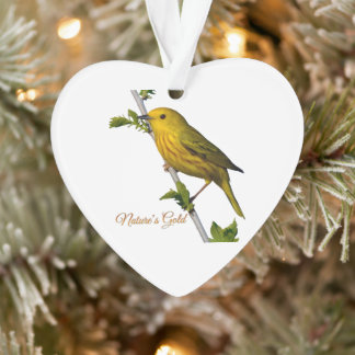 Yellow Warbler "Nature's Gold" Weihnachtsschmuck Ornament