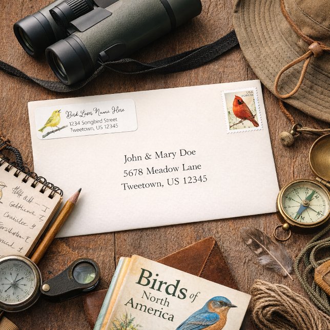 Yellow Warbler Singing Bird Watcher Geschenk (Yellow Warbler Singing Bird Watcher Gift Label
)