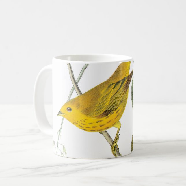 Yellow Warbler von Audubon Kaffeetasse (Vorderseite Links)