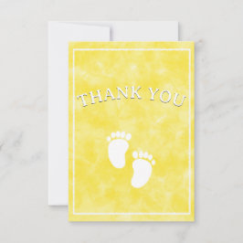 Yellow Watercolor Baby Showroom-Template Dankeskarte