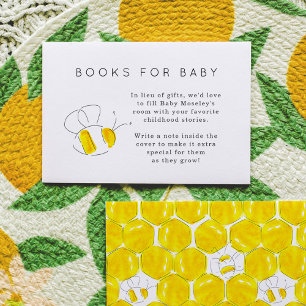 Yellow Watercolor Bee Books for Baby Shooting Begleitkarte