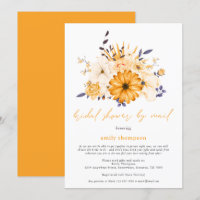 Yellow Watercolor Florals Brautparty per Mail