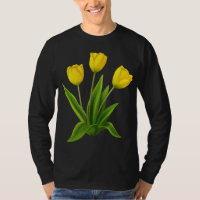Yellow Watercolor Tulip Floral Blume Bouquet Spri