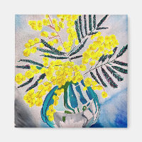 Yellow Wattle - australischer Kunstmagnet für die