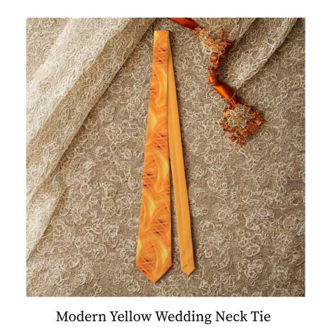 Yellow Wedding Neck Tie Krawatte (Von Creator hochgeladen)