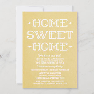 Yellow Whimsical Sweet Zuhause Housewarming Party Einladung
