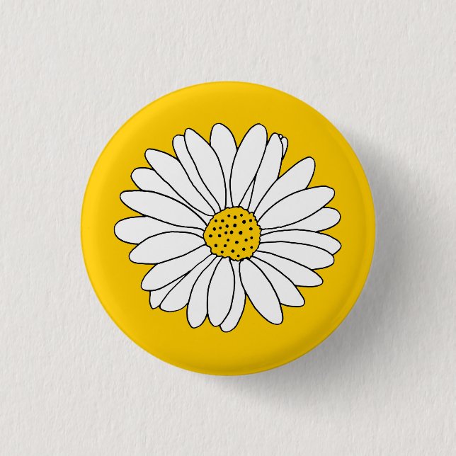Yellow White Daisy Button (Vorderseite)