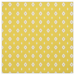 Yellow White Diamonds Geometric Pattern Stoff