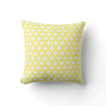 Yellow White Geometric Hexagon Muster