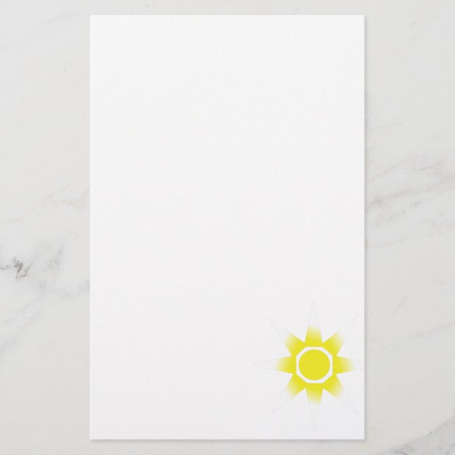Yellow White Magic Sun-Produkt Briefpapier (Vorderseite)