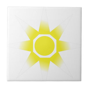 Yellow White Magic Sun-Produkt Fliese
