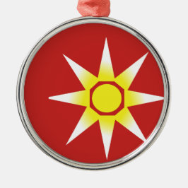Yellow White Magic Sun-Produkt Ornament Aus Metall