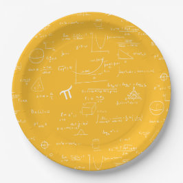 Yellow White Math Equations Graphics Graduation Pappteller