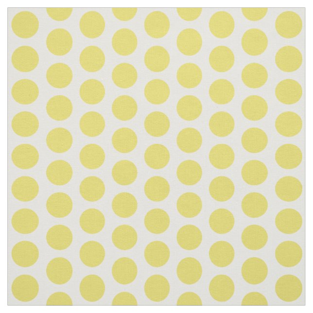 Yellow White Mini Polka Dosen Fabric Stoff (Muster)