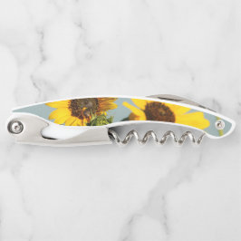 Yellow Wild Sunflowers with Bee Photograph Kellnermesser