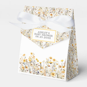 Yellow Wildblume Boho Watercolor Babydusche Geschenkschachtel
