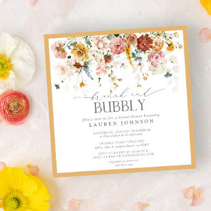 Yellow Wildflower Brunch & Bubbly Bridal Shower Einladung