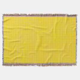 Yellow woven blanket displayed horizontally  decke