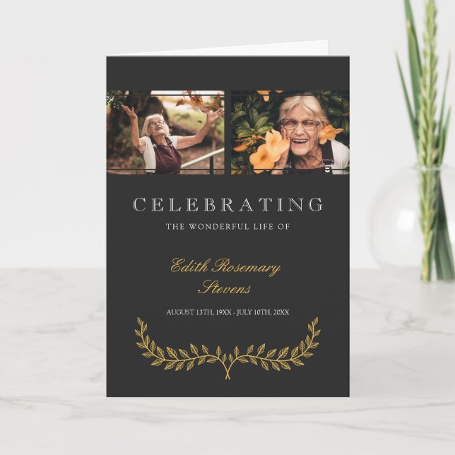 Yellow Wreath feiert Lebensbeerdigung Programm (Vorderseite)