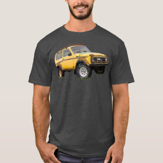 Yellow wrecked and aufgibt Lada Niva car T-Shirt