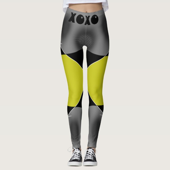 Yellow Xoxo Leggings (Vorderseite)