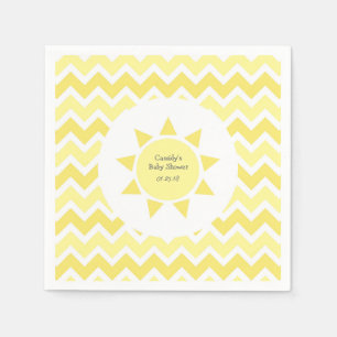Yellow You are my sunshine theme party Serviette