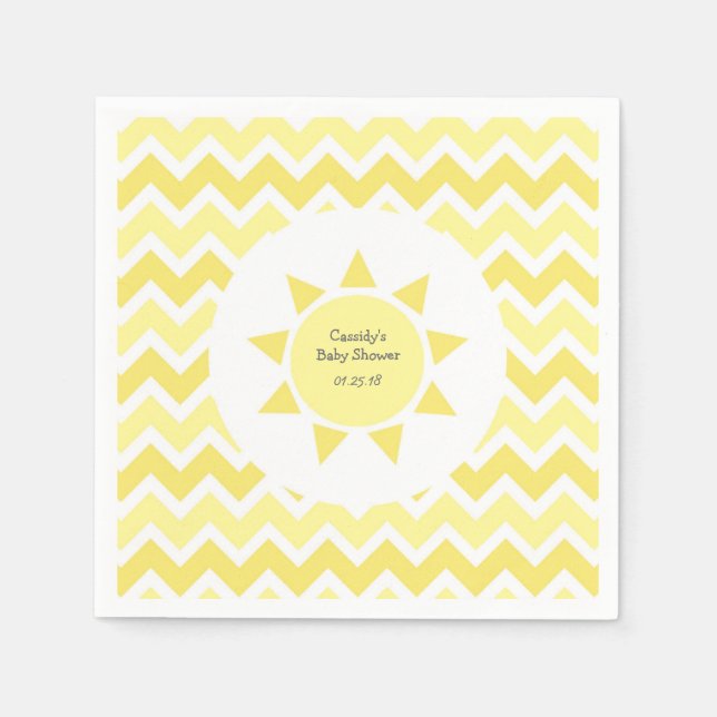 Yellow You are my sunshine theme party Serviette (Vorderseite)