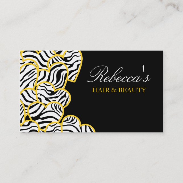 Yellow Zebra Heardesign Business Card Visitenkarte (Vorderseite)