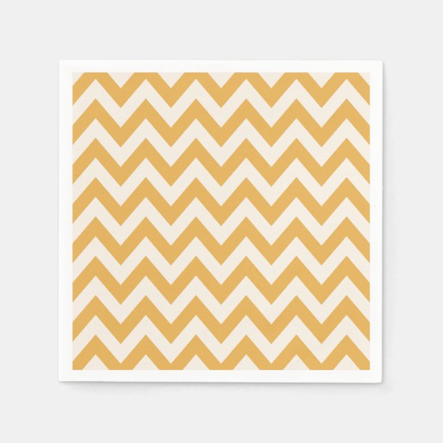 Yellow Zickzack Zigzag Muster Serviette (Vorderseite)