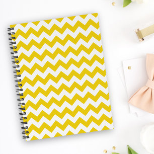 Yellow Zigzag, gelb Zickzack, geometrisches Muster Planer