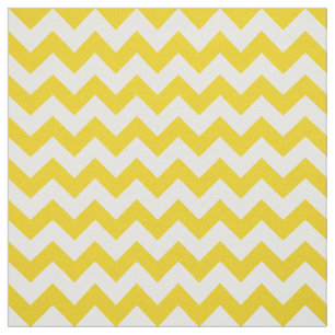 Yellow Zigzag, gelb Zickzack, geometrisches Muster Stoff